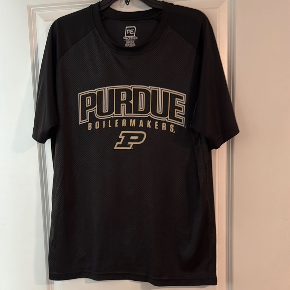 Pro Edge Black Short Sleeve Tee Purdue